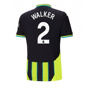 Billiga Manchester City Kyle Walker #2 Bortatröja 2024-25 Kortärmad